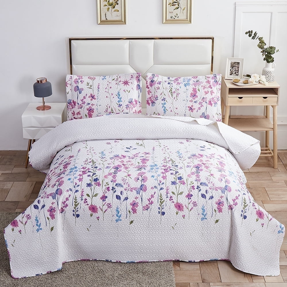 Green Essen 3 Pcs Quilt Sets Lightweight Microfiber