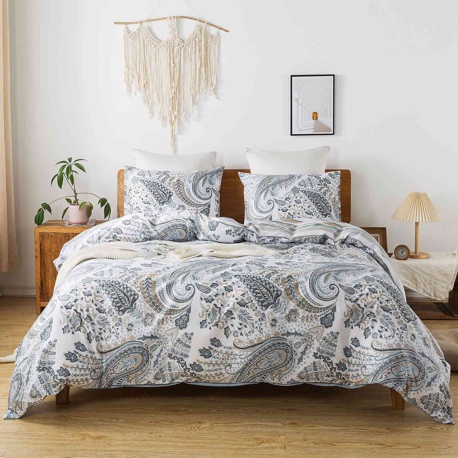 Honeilife 3Pc Duvet Cover King Size 100 Cotton Comf