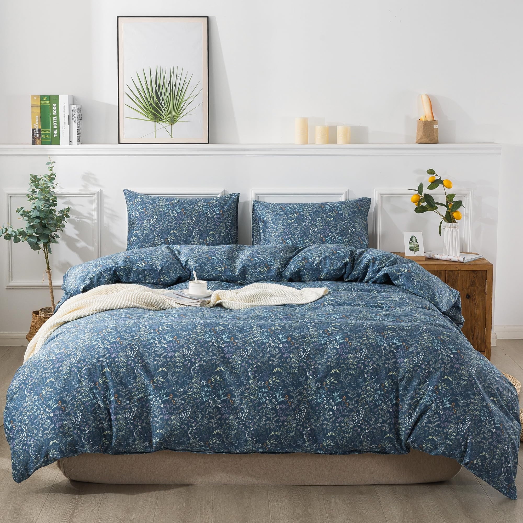 Honeilife 3Pc Duvet Cover King Size 100 Cotton Comf
