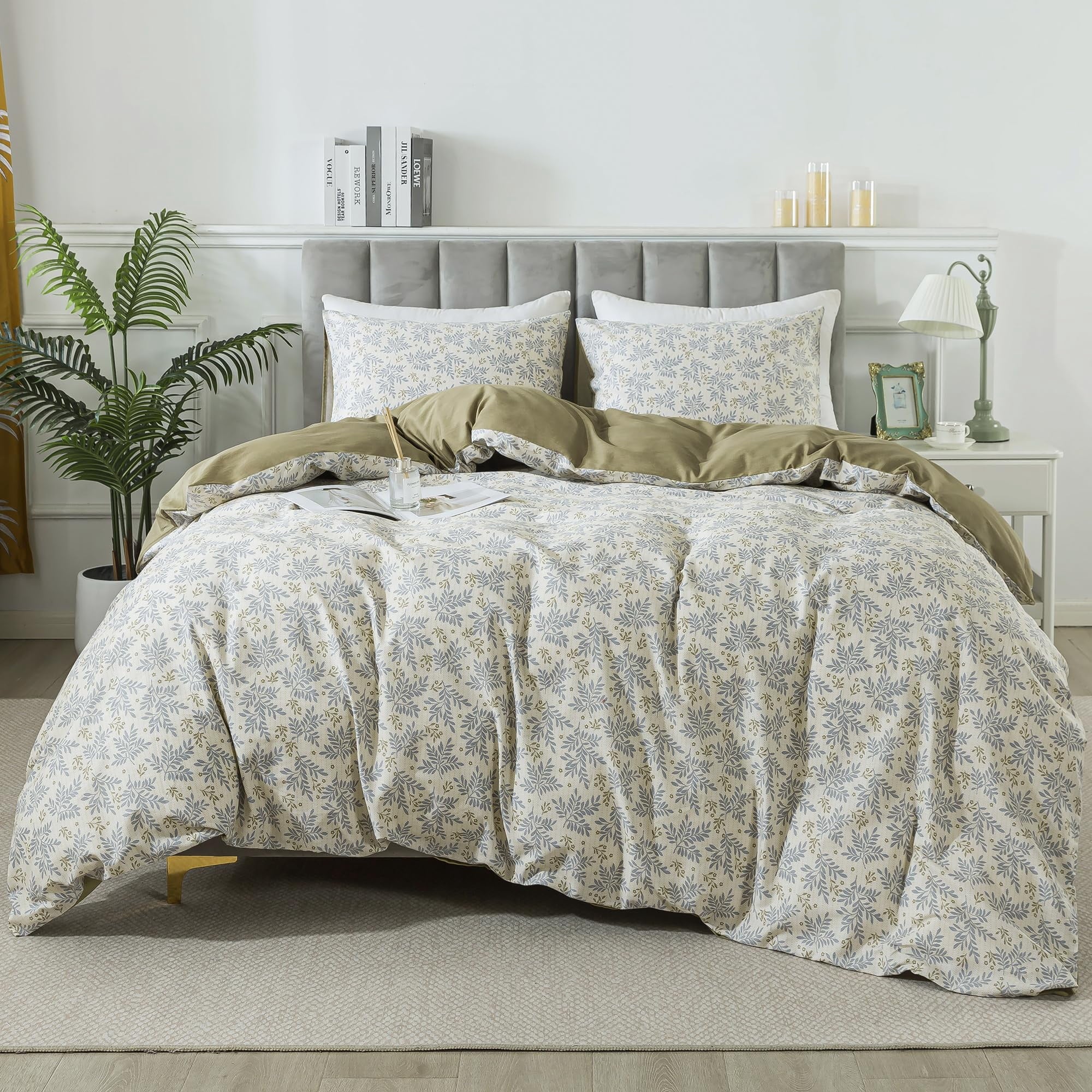 Honeilife 3Pc Duvet Cover King Size 100 Cotton Comf