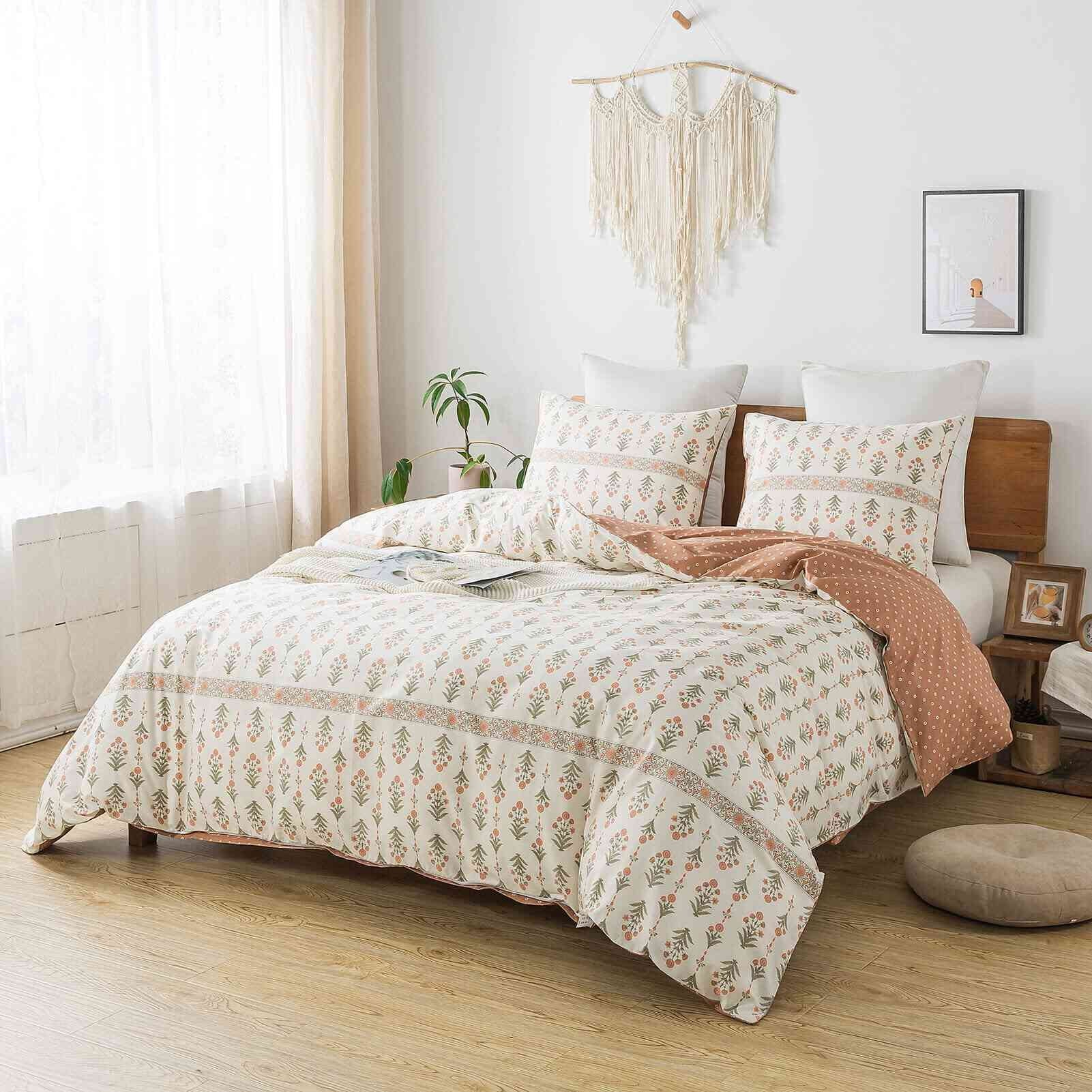 Honeilife 3Pc Duvet Cover King Size 100 Cotton Comf
