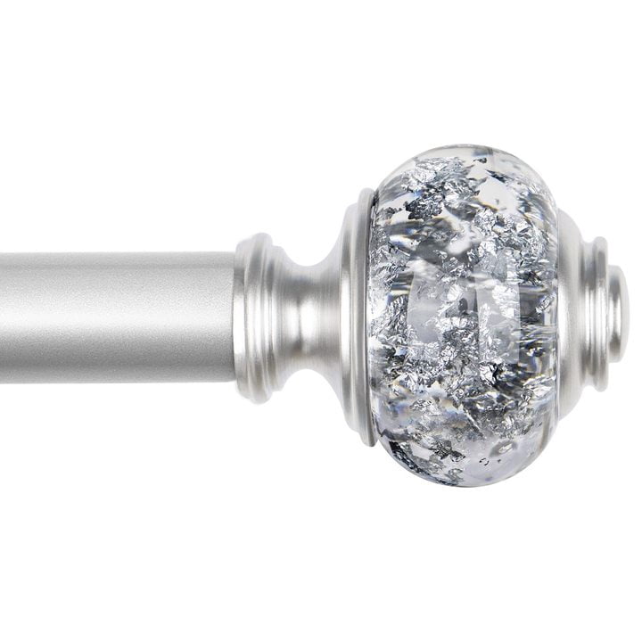 KAMANINA 7/8" Adjustable Single Curtain Rod with Tra