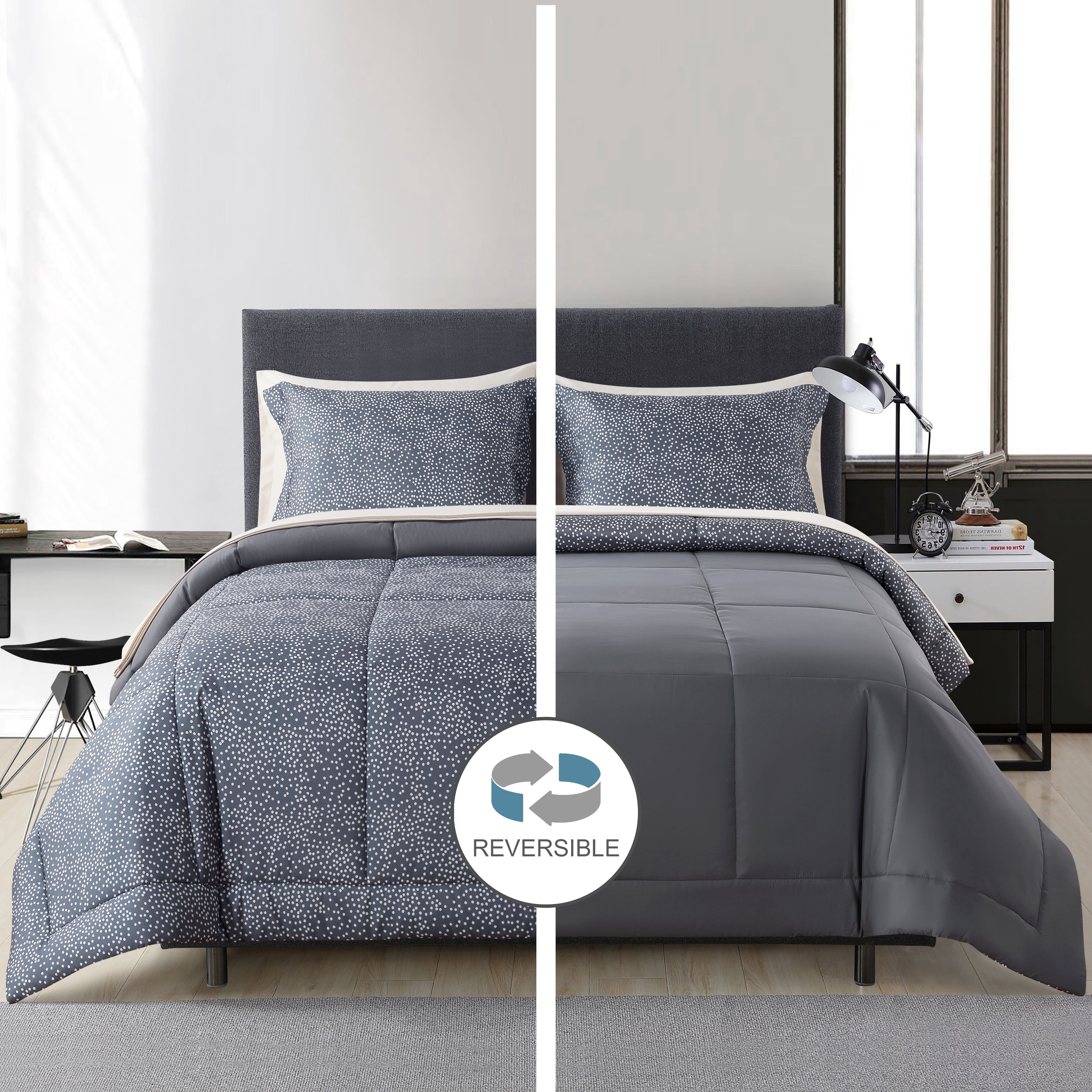 Mainstays 7 Piece Reversible Bed In A Bag With Laund