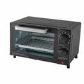 June Mainstays 4 Slice Countertop Toaster Oven with 3 Settings, Includes Baking Rack and Pan, Black, New